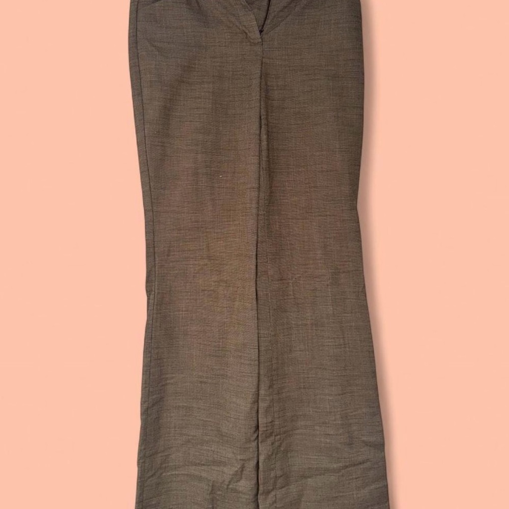 Express Brown Textured Trousers